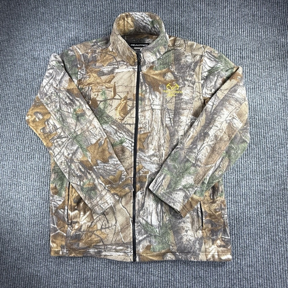 REALTREE XTRA Camo Fleece Jacket Men's Size M Full Zip Outdoor Hunting